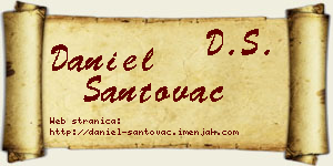 Daniel Santovac vizit kartica